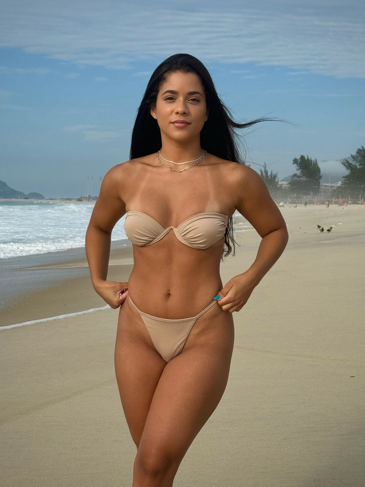 Conjunto Aro Tomara que caia Cappuccino