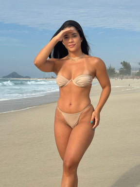 Conjunto Aro Tomara que caia Cappuccino