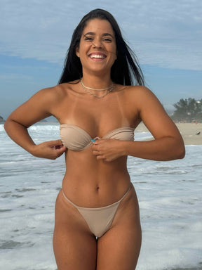 Conjunto Aro Tomara que caia Cappuccino