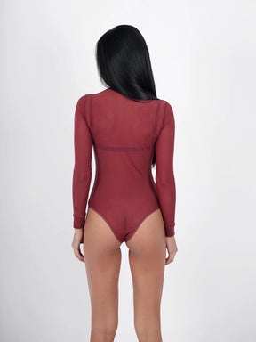 Vanessa High Neck Tulle Bodysuit